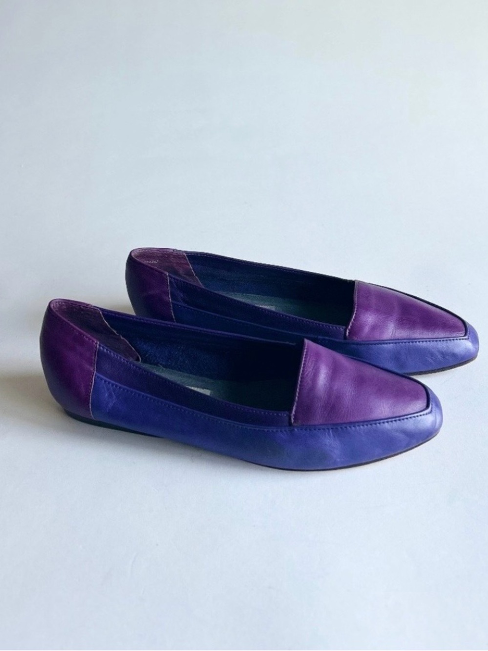 Enzo Angiolini Purple Genuine Leather Flats size 7.5.